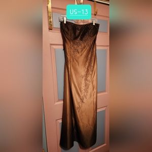 Brown and Bronze Glitter Dress